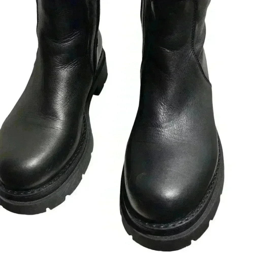 NERO GIARDINI Made in Italy Women's Leather Black Combat Boots Size 39 - Picture 7 of 12